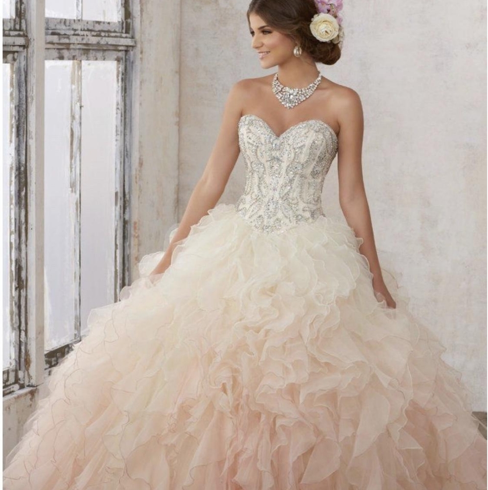 Ruffled Organza Ball Gown Quinceanera Dress